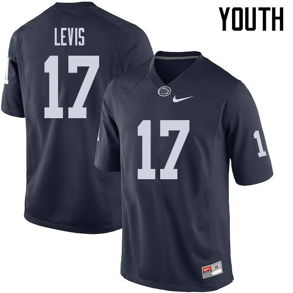 Youth #17 Will Levis Penn State Nittany Lions College Football Jerseys Sale-Navy